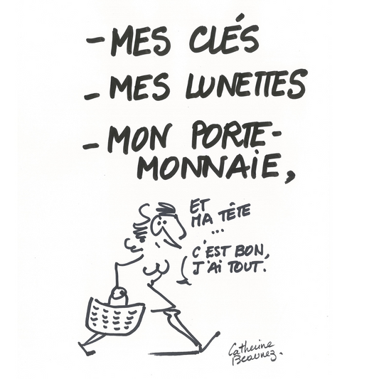 T-shirt manches courtes "Les courses" - collection "Au quotidien"