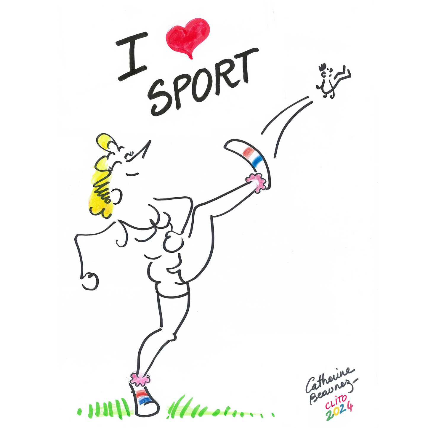 Tote bag "I love sport" - collection "Signé Clito 2024"