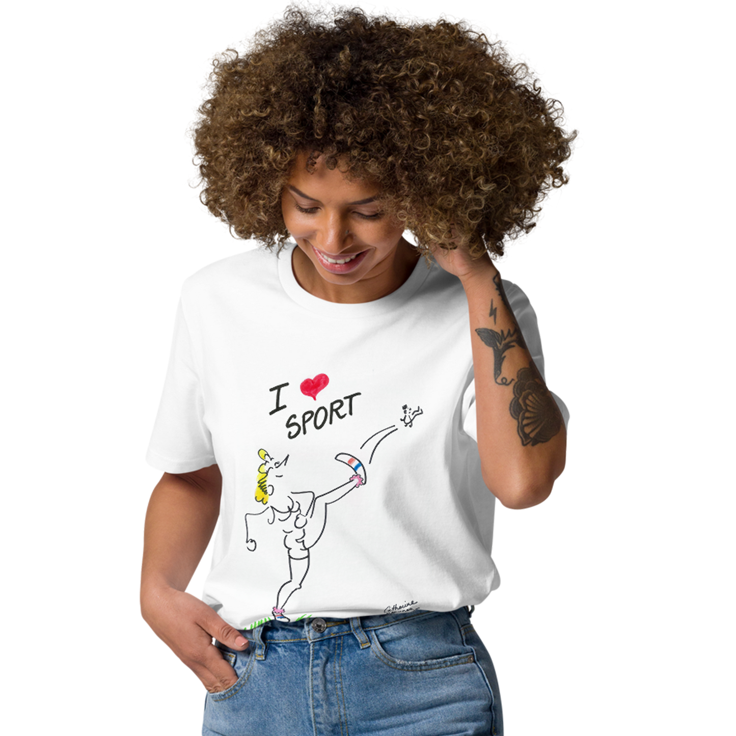 T-shirt manches courtes "I love sport" - collection "GO 2024 !"