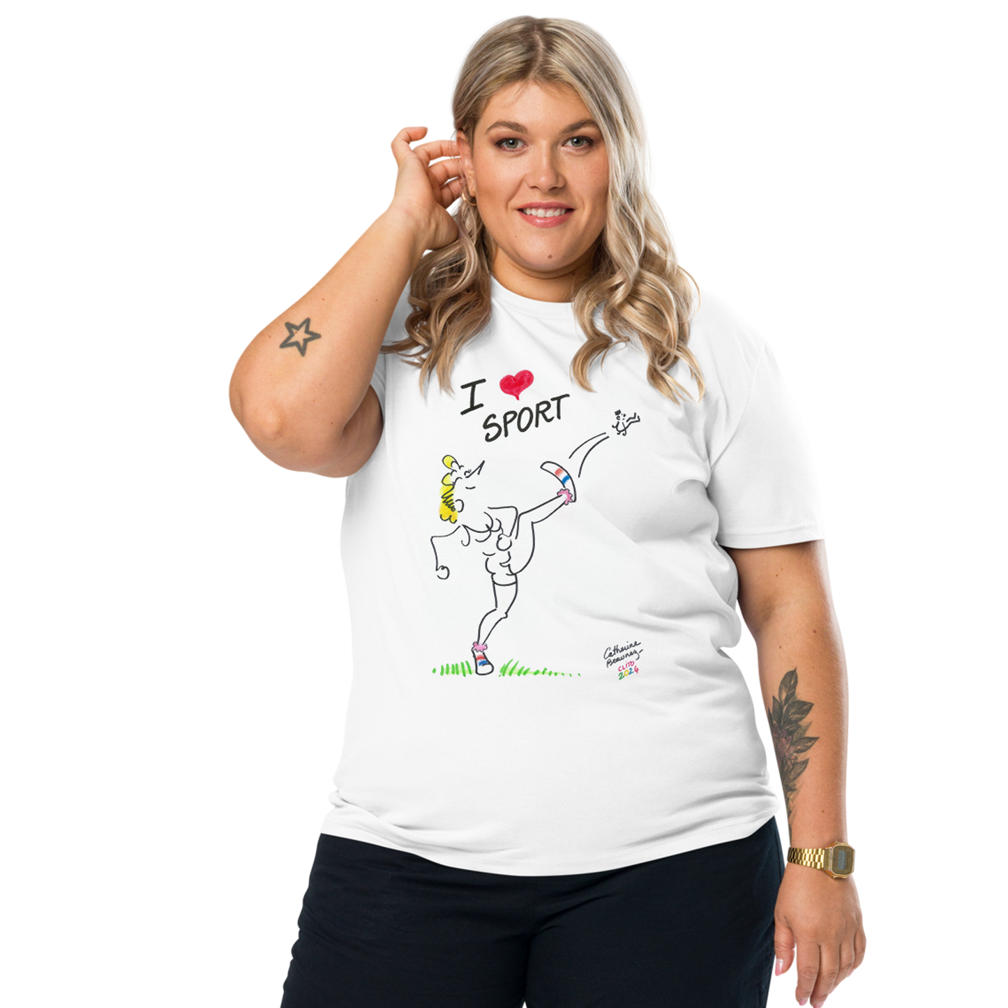 T-shirt manches courtes "I love sport !"- collection "Signé Clito 2024"