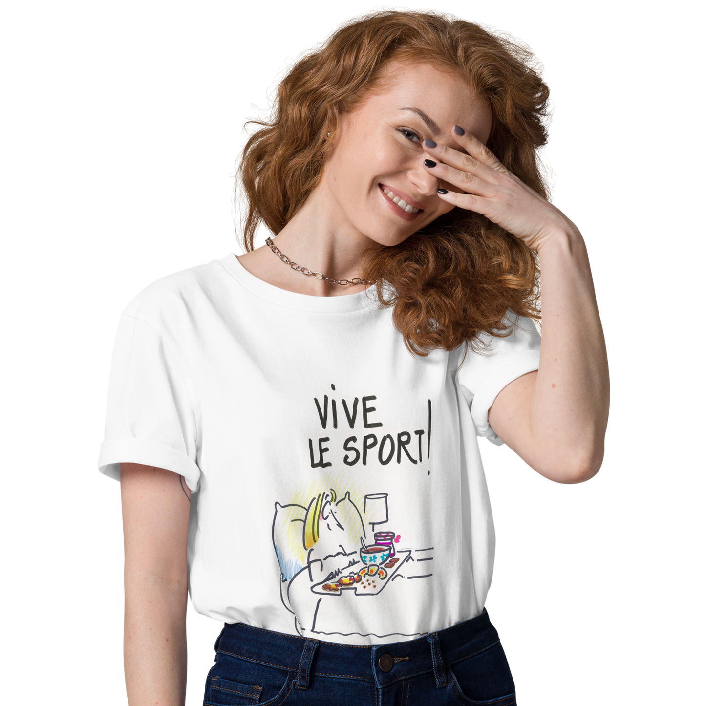 T-shirt manches courtes "Vive le sport ! " Femme - collection "GO 2024 !"