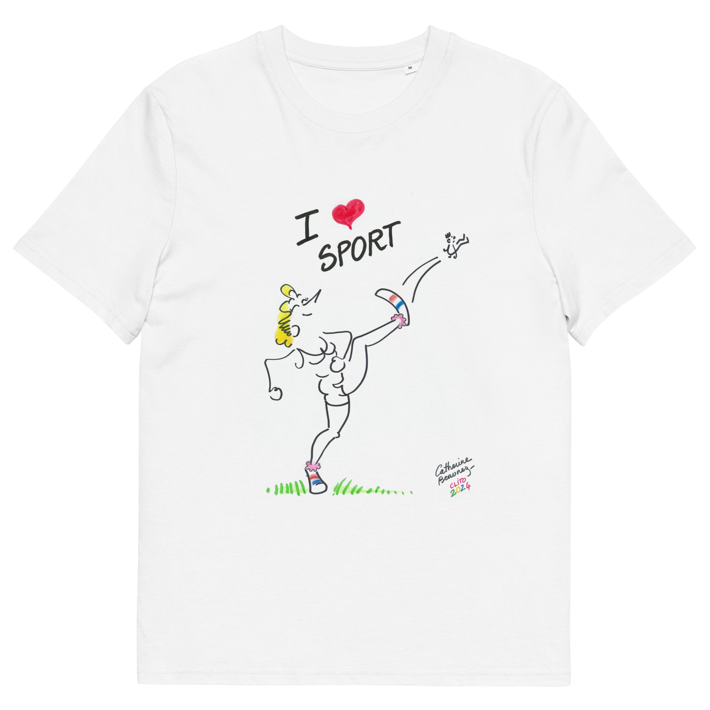 T-shirt manches courtes "I love sport !"- collection "Signé Clito 2024"