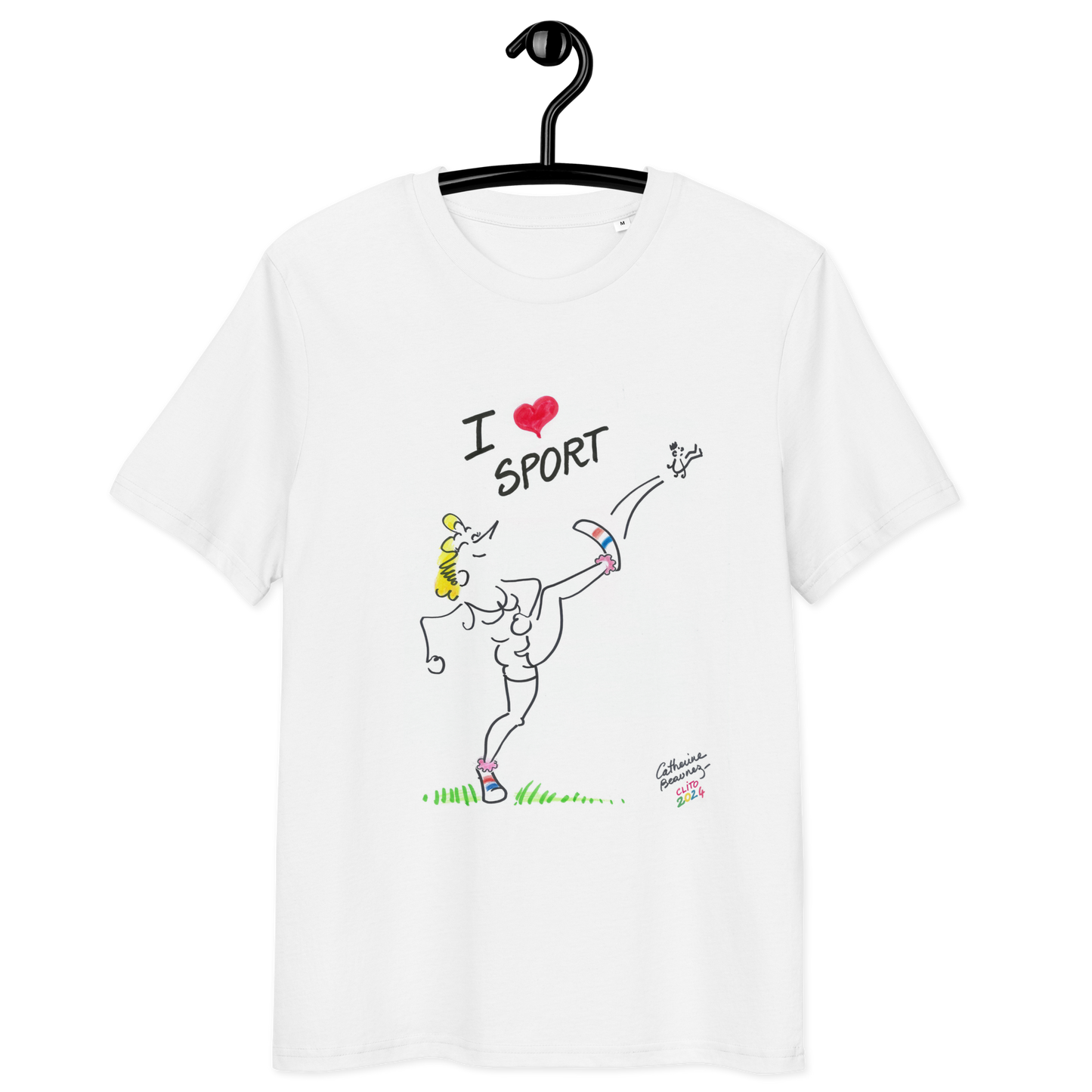 T-shirt manches courtes "I love sport !"- collection "Signé Clito 2024"