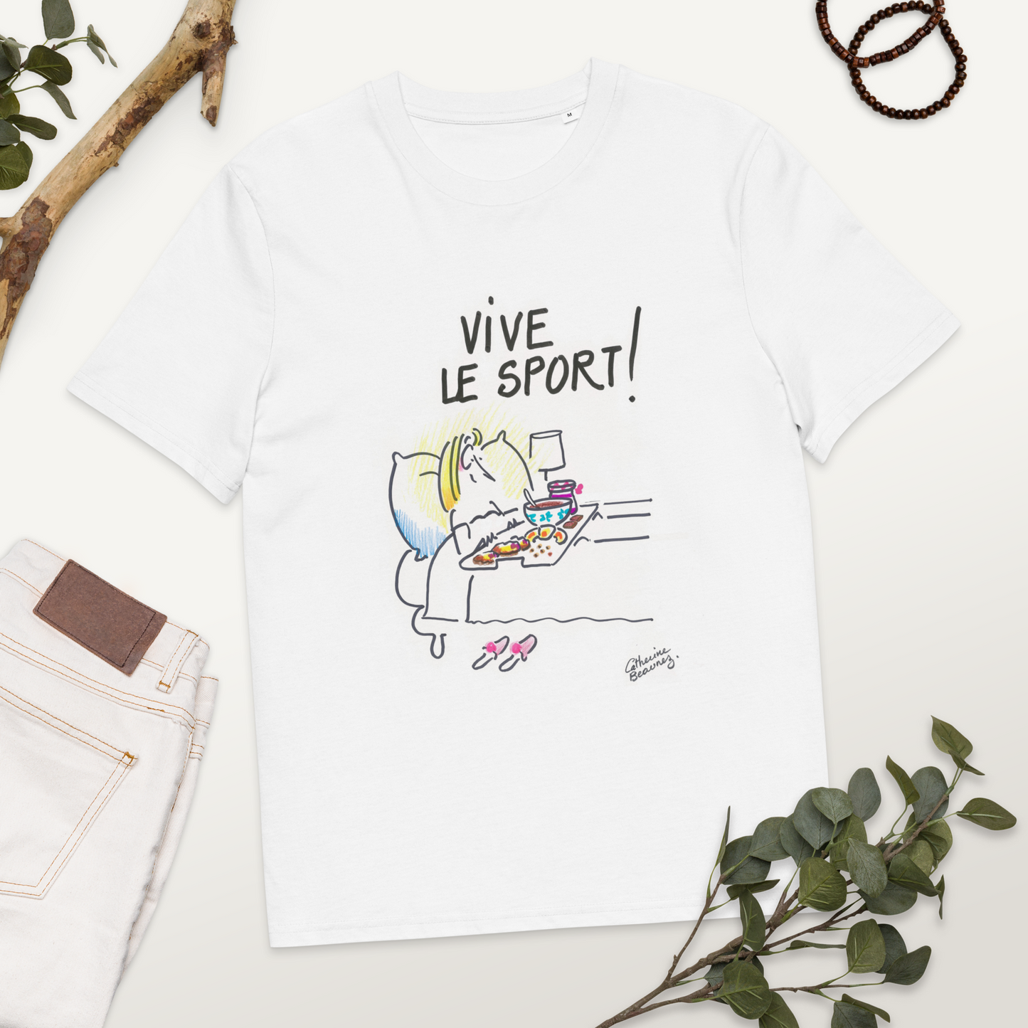 T-shirt manches courtes "Vive le sport ! " Femme - collection "GO 2024 !"