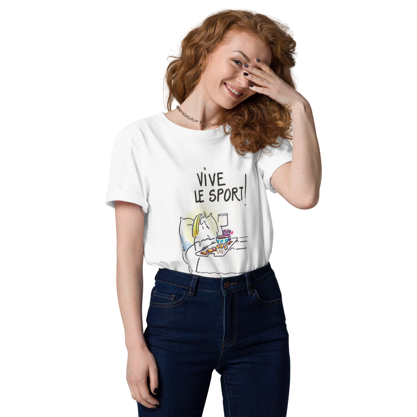 T-shirt manches courtes "Vive le sport ! " Femme - collection "GO 2024 !"