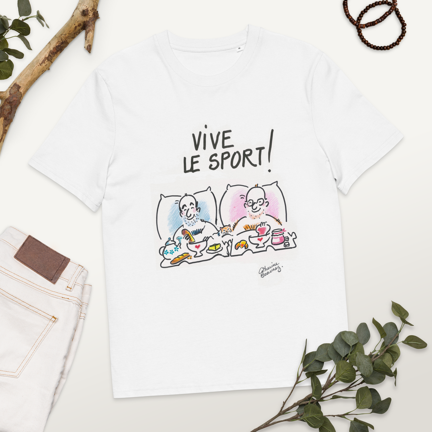 T-shirt manches courtes "Vive le sport !" À deux - collection "GO 2024 !"