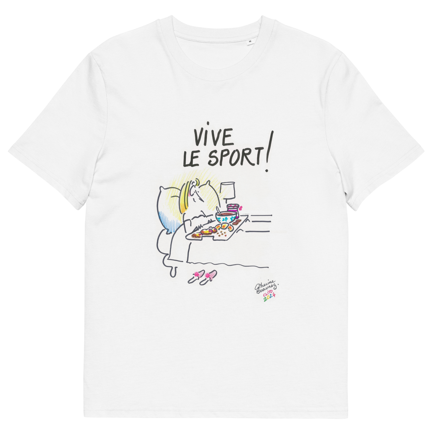 T-shirt manches courtes "Vive le sport !" Femme- collection "Signé Clito 2024"