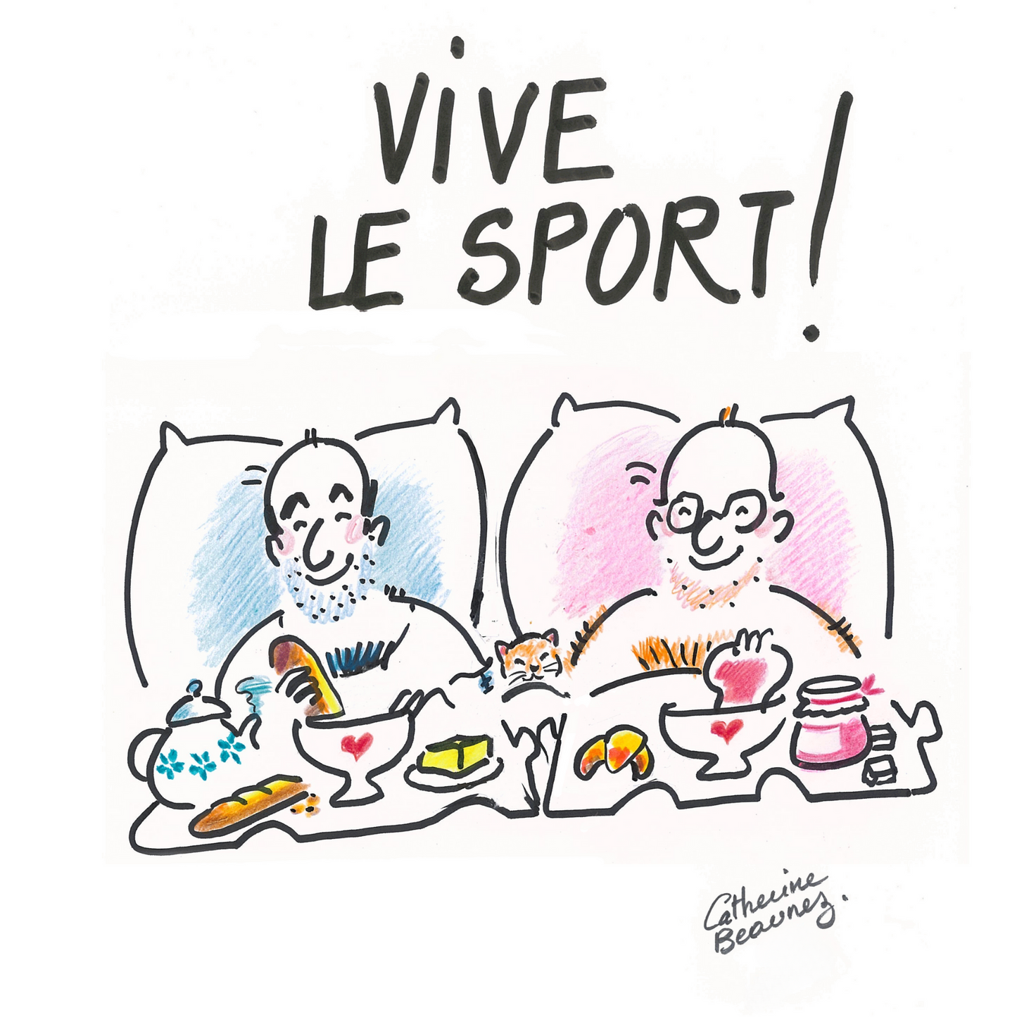 T-shirt manches courtes "Vive le sport !" À deux - collection "GO 2024 !"