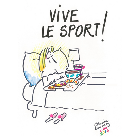 T-shirt manches courtes "Vive le sport !" Femme- collection "Signé Clito 2024"