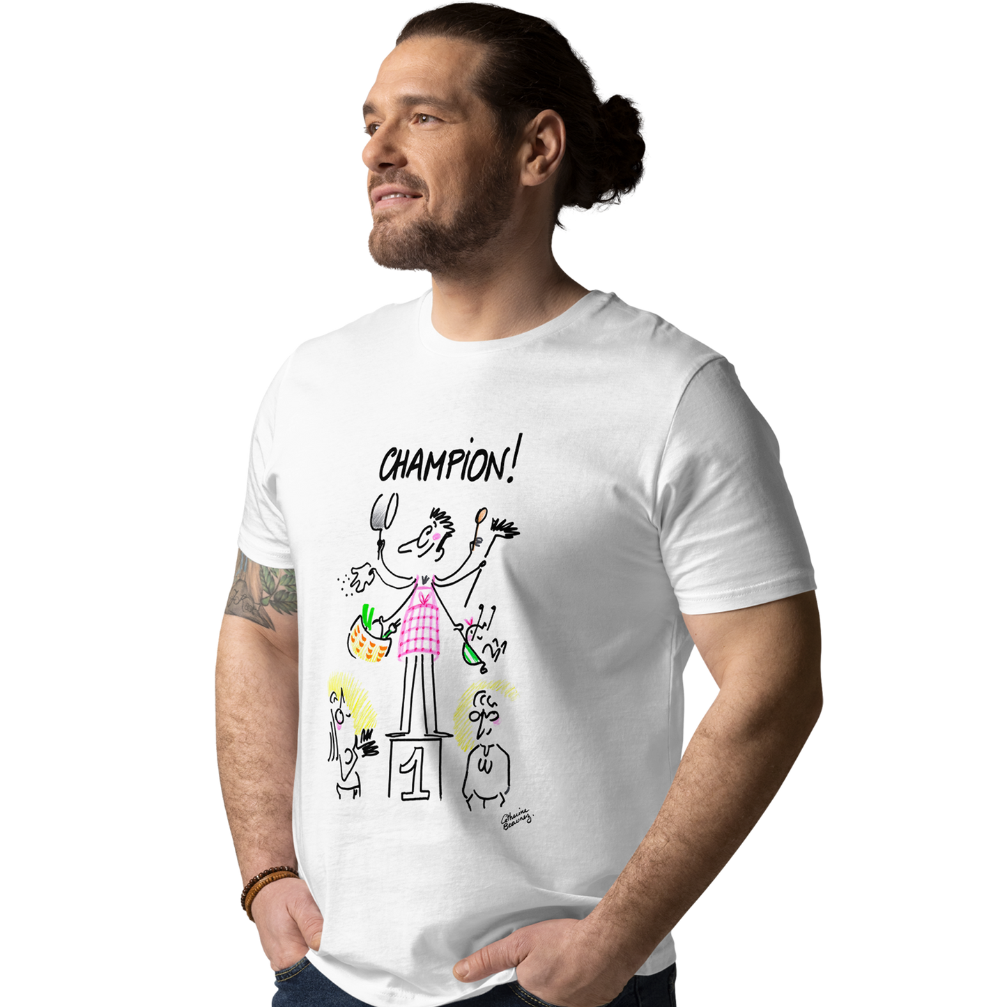 T-shirt manches courtes "Champion !" - collection "GO 2024 !"