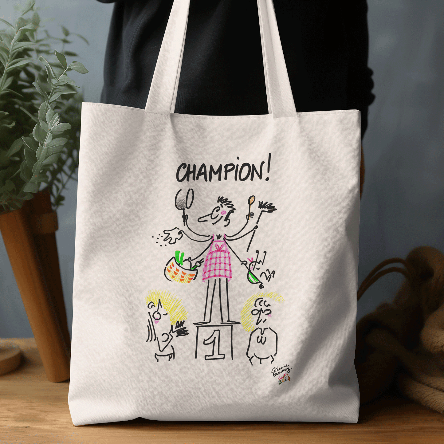 Tote bag "Champion !" - collection "Signé Clito 2024"