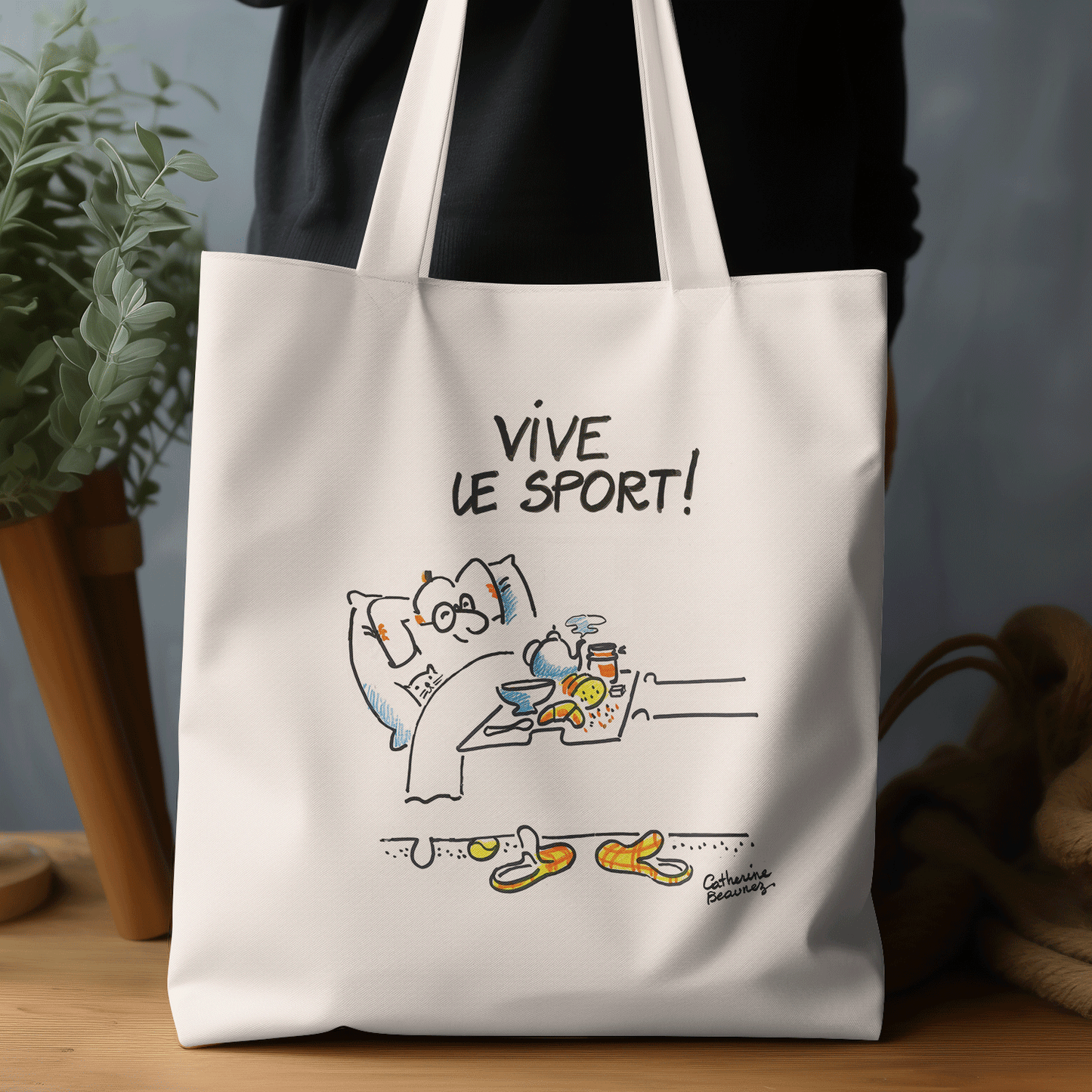 Tote bag "Vive le sport !" Homme - collection "GO 2024 !"