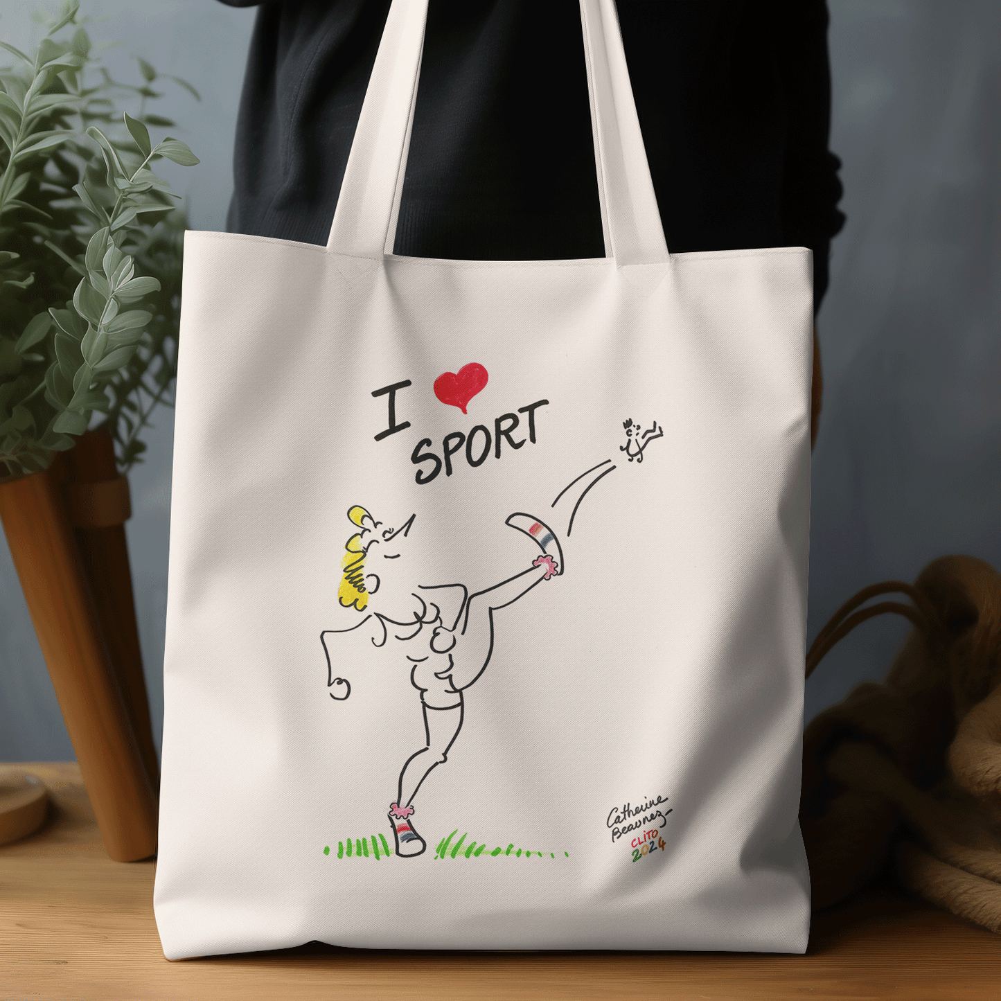 Tote bag "I love sport" - collection "Signé Clito 2024"