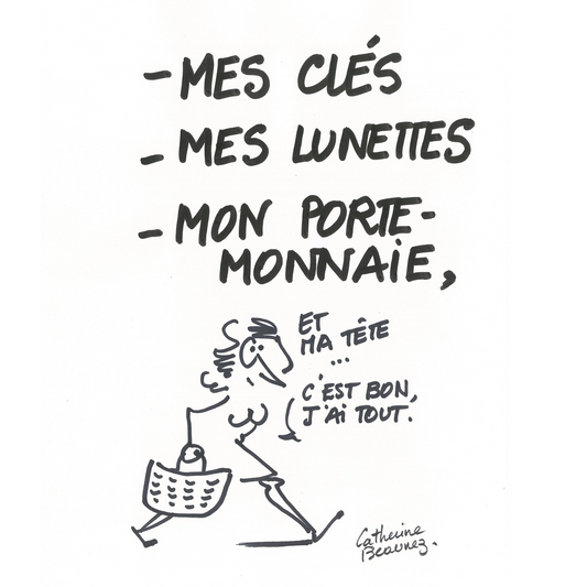 Tote bag "Les courses" - collection "Au quotidien"